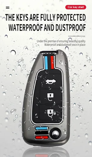 Miniatura 9 de ontto Soporte para llavero de 3 botones para llave plegable Nissan, funda de metal con llavero compatible con Nissan Rogue Rogue Select Rogue