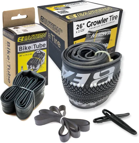 Miniatura 13 de Eastern Bikes Growler Neumático 26 x 2.125 pulgadas Kits de repuesto de neumáticos con o sin tubos interiores. Incluye herramientas. Se adapta a