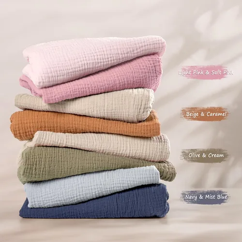 Miniatura 48 de lulumoon Sábanas de muselina para moisés para bebé: sábanas ajustables suaves para moisés de cabecera para niños y niñas Oliva y Crema