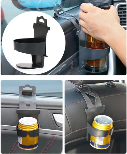 Miniatura 2 de Soporte universal para portavasos de asiento trasero de automóvil, reposacabezas para colgar botellas de agua y bebidas, soporte de almacenamiento