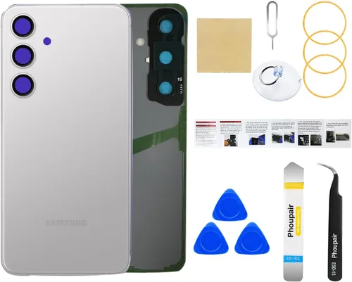 Miniatura 24 de Reemplazo de cristal trasero para Samsung Galaxy S24 con kit de herramientas de reparación profesional (Amber Yellow)