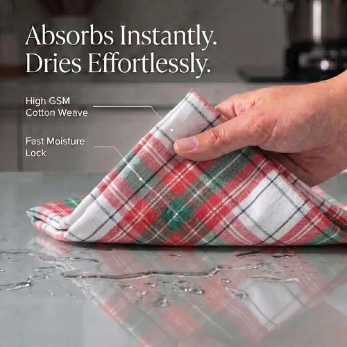 Miniatura 300 de Urban Villa Toallas de cocina 100% algodón para cocina (juego de 6) 20"x30" toallas de cocina altamente absorbentes, juego de ropa de cocina