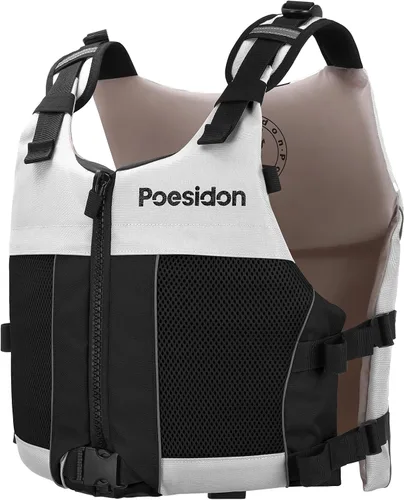 Miniatura 7 de Poseidon Chaleco salvavidas ajustable de seguridad acuática - Diseño clásico unisex con compartimentos de almacenamiento frontal/trasero