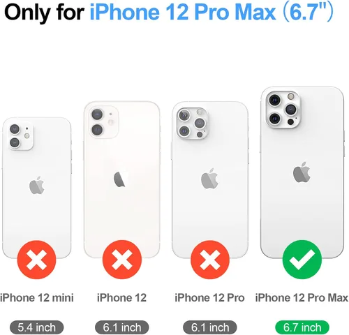 Miniatura 2 de Antsturdy Funda tipo cartera compatible con iPhone 12 Pro Max para mujeres y hombres, funda de piel sintética con bloqueo RFID, funda cruzada