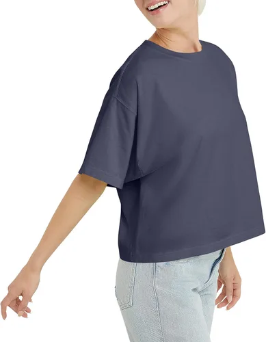 Miniatura 17 de Hanes Camiseta corta para mujer con cuello redondo para mujer