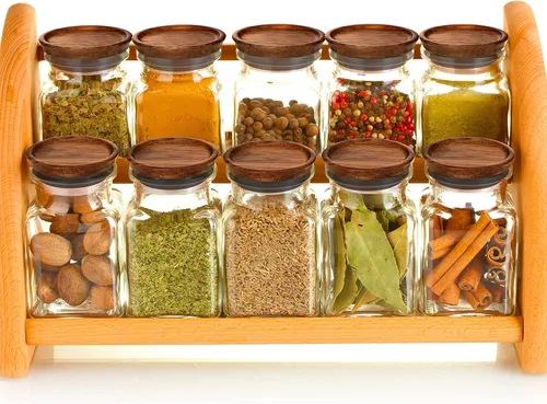 Miniatura 5 de Paquete de 20 tapas de almacenamiento de madera de acacia para frascos de boca regular, tapas de madera de acacia para conservas reutilizables