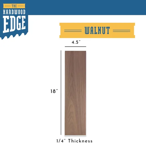 Miniatura 2 de Tablones de madera dura de nogal, madera de nogal para manualidades de madera sin terminar, madera dura 100% pura de 1/4 pulgadas (6mm), plantillas