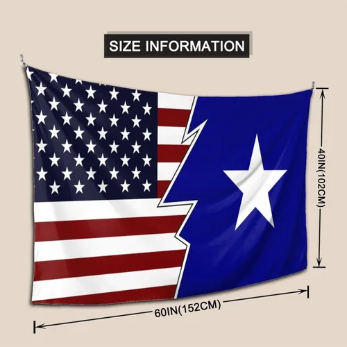 Miniatura 5 de LIFANGMI Ripped Style American And Bonnie Blue Flag Tapestry Wall Hanging 60x40 Inch Bedroom Living Room Dormitory Home Decoration Wall Tapestry
