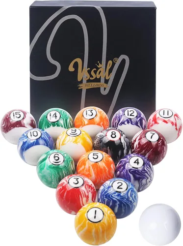 Juego de bolas de billar para mesa de billar, diseño de mármol, remolino y estilo clásico, juego de 16 bolas