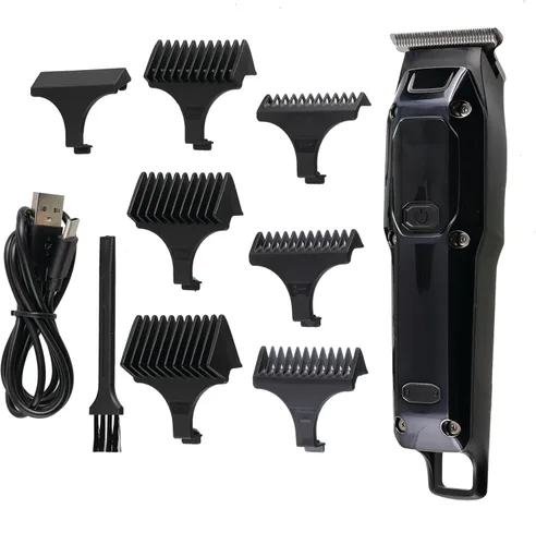 Miniatura 2 de Barbasol Recortadora T-Blade, recortadora de pelo y barba recargable para hombres, recortadora de pelo de doble velocidad con 6 peines guía