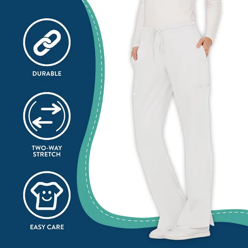 Miniatura 4 de Cherokee - Pantalones quirúrgicos elásticos Workwear Revolution WW120 para mujer, suaves y con cordón ajustable
