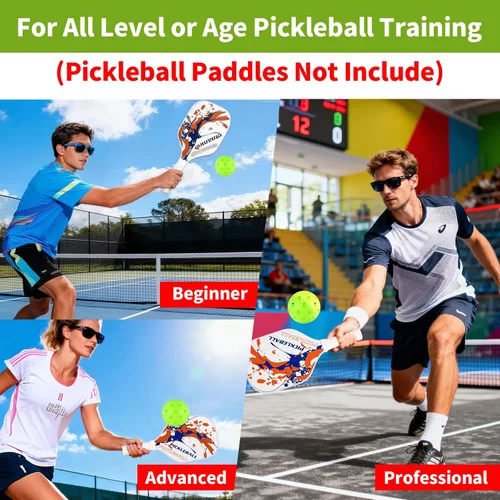 Miniatura 5 de 4/6/12/20/50/100 bolas de pickleball, bolas de pickleball de 40 agujeros para exteriores, juego de bolas de pepinillo espaciadas de precisión de 100