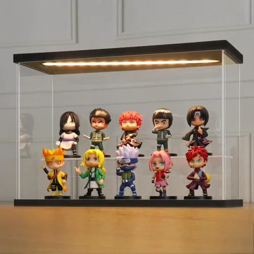 Miniatura 14 de LANSCOERY vitrina acrílica con iluminación LED, caja de exhibición de 5 niveles para coleccionables y figuras de acción, organizador transparente a
