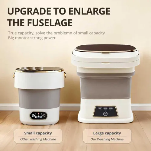 Miniatura 5 de Lavadora portátil, 16L mejorada con cesta giratoria, pequeña lavadora portátil para ropa interior, ropa delicada y ropa ligera, adecuada