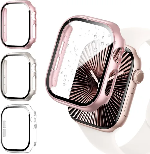Miniatura 9 de COMMUTER [Paquete de 16] para Apple Watch Series 3/2/1 Protector de pantalla de 1.496 pulgadas, carcasa rígida de policarbonato ultrafino