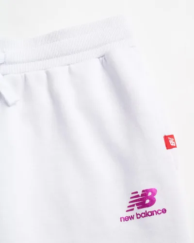 Miniatura 55 de New Balance Pantalones deportivos para niña, forro polar de mezcla de algodón suave con cordón y bolsillos (tallas 8-16)