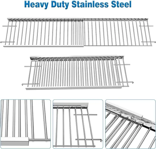 Miniatura 5 de Uniflasy Rejilla de calentamiento universal de 20.6 a 32.08 pulgadas, rejilla superior para parrilla Nexgrill, Dynaglo, Cuisinart, Monument 4/5