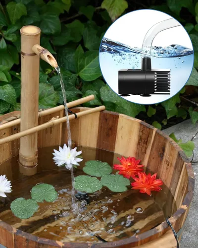 Miniatura 7 de Biling Bomba solar para fuente de agua, baño solar para pájaros, al aire libre con tubo, bomba de fuente de energía solar para estanque de pájaros