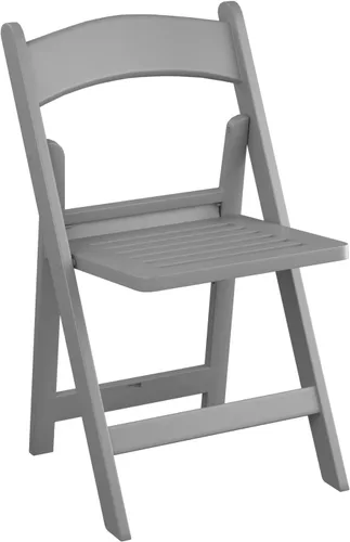 Miniatura 4 de Juego de 4 sillas plegables de resina negra con asiento de listones