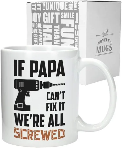 Miniatura 5 de Tstars Taza de cerámica para papá de parte de la hija, hijo, día del padre, tazas de café divertidas para papás, 15 onzas, color blanco