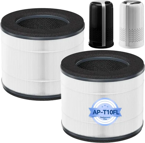 AP-T10FL Filtro de repuesto apto para Homedics compatible con los modelos de purificador de aire HoMedics TotalClean AP-T10-BK y AP-T10-WT filtro