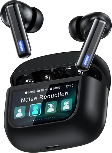 Miniatura 3 de ZIUTY Auriculares inalámbricos Bluetooth, auriculares con pantalla táctil, modo de transparencia con cancelación de ruido ANC ENC, graves profundos