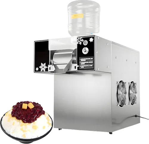 Commercial Snowflake Ice Machine Shaved Ice Machine With Rapid Cooling Adjustable Speed Ice Cream Maker, Food-Grade Stainless Steel Material