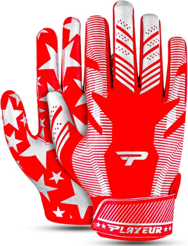 Miniatura 3 de Guantes de Fútbol Americano Premium para Niños, Jóvenes y Adultos - Receptor Adhesivo Premium con Tecnología de Ajuste Adaptativo - Rendimiento