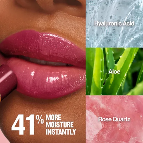 Miniatura 7 de REVLON Bálsamo de brillo de vidrio súper brillante, bálsamo labial teñido brillante transparente, fórmula hidratante con ácido hialurónico, aloe