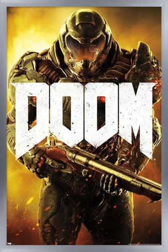 Miniatura 14 de Doom - Póster de pared marino, 22.4 pulgadas de largo x 14.7 pulgadas, versión enmarcada en madera de granero