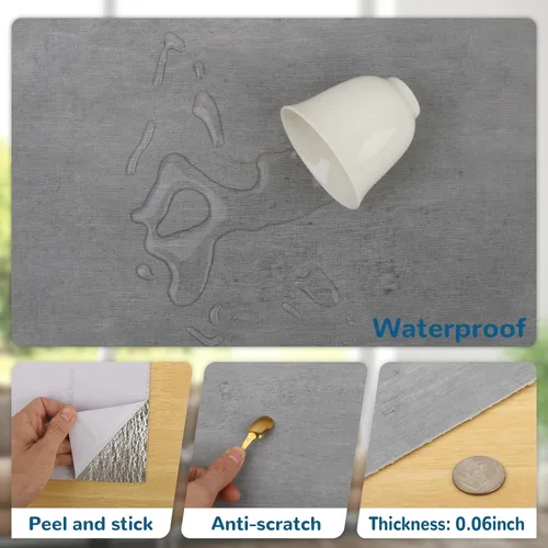 Miniatura 3 de Azulejos de suelo autoadhesivos impermeables para despegar y pegar, azulejos de suelo para cocina DIY para comedor, dormitorio, sótanos, baños