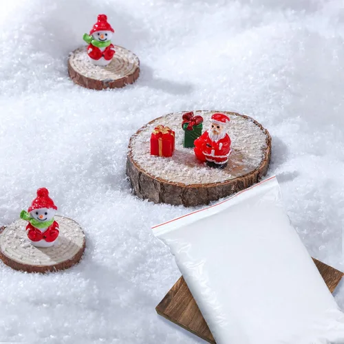 Miniatura 8 de Syhood - Nieve falsa de Navidad para manualidades, nieve falsa con purpurina, nieve falsa en polvo artificial para decoración de pueblo, decoración