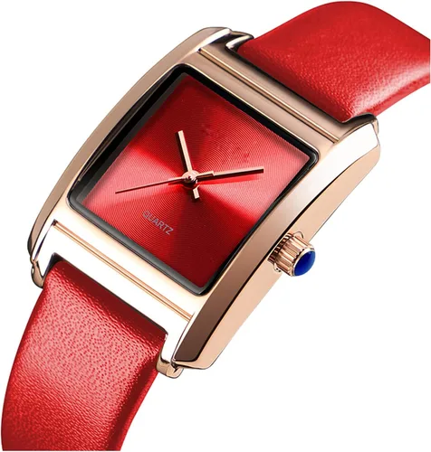 Miniatura 2 de MASTOP Relojes de pulsera de lujo para mujer, correa de cuero fina, resistente al agua, con correa de cuero
