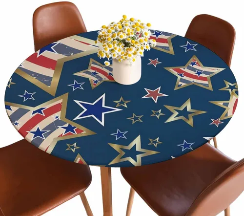 Miniatura 17 de Mantel de ajedrez blanco y negro con cuadrículas redondas, planos, abstracto, impermeable, lavable, para mesa de comedor ajustable de 40 a 44