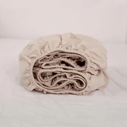 Simple&Opulence Sábana bajera ajustable de lino (1 pieza) – Funda de colchón de 14 pulgadas de profundidad de 14 pulgadas de profundidad, mezcla de