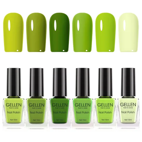 Miniatura 17 de GELLEN Juego de Esmalte de Uñas en 4 Colores Negro, Blanco, Gris & Base y Capa Superior, Esmalte de Uñas de Tendencia Otoño/Invierno Negro, Blanco