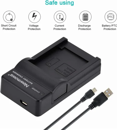 Miniatura 5 de Newmowa Batería de repuesto NB-5L (paquete de 2) y cargador USB portátil para Canon NB-5L y Canon PowerShot S100, S110, SD790IS, SD850IS, SD870IS