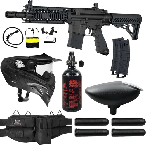 Miniatura 10 de Maddog Tippmann TMC MAGFED Paintball Gun Marker & Accessory Starter Packages Marker, 48ci/3000psi Compressed Air Tank, Mask, Hopper, Pods, Harness