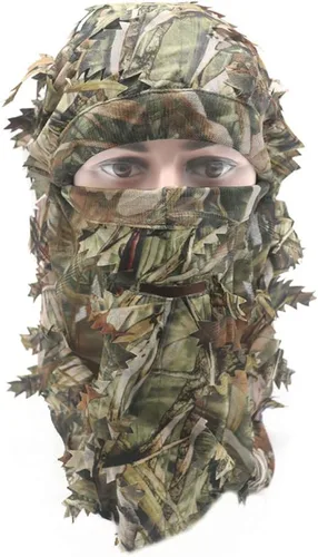 Miniatura 8 de Ghillie Camouflage Leafy Hat 3D Full Face Mask Headwear Turkey Camo Hunter Hunting Accessories