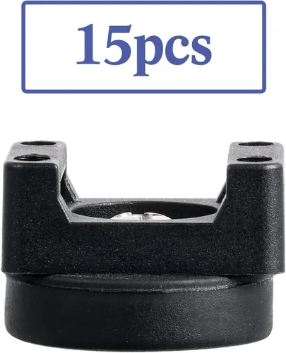 Miniatura 5 de Yookeer 15 piezas de base magnética de montaje de brida con cremallera, clips magnéticos negros para cables, base de gestión de bridas de cables