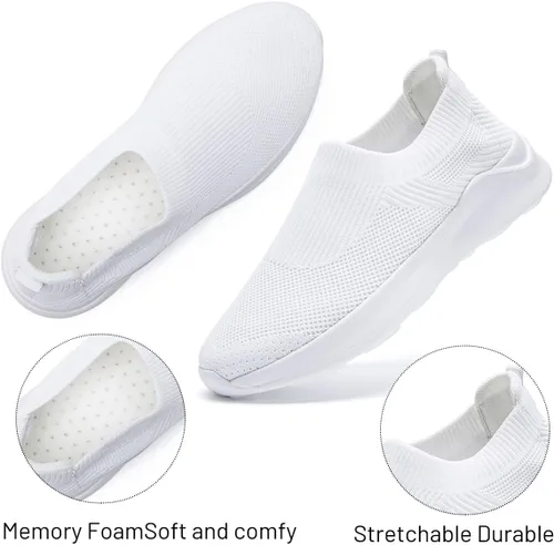 Miniatura 6 de CAIQDM Zapatos deportivos para caminar para mujer, ligeros, de malla, cómodos, informales, para correr