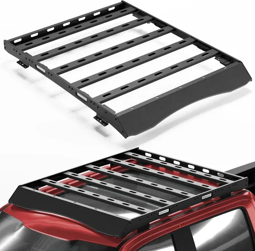 Miniatura 22 de Soporte de techo para Toyota 4Runner 2010-2024 5ª generación, cesta de carga de longitud completa resistente con barras transversales, estante