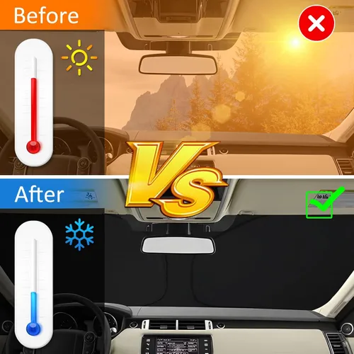 Miniatura 5 de D-Lumina Winshield - Parasol para Range Rover Sport 2014-2022, protector solar frontal plegable bloquea los rayos UV, parasol para ventana