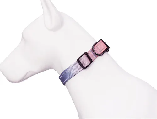 Miniatura 7 de Roses&Poetry - Collar de perro reflectante con degradado azul, collares ajustables y duraderos para perros pequeños, medianos y grandes
