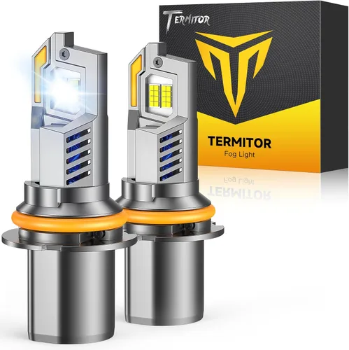Miniatura 10 de Termitor Bombillas H4/9003/HB2, brillo de 50,000 lúmenes, blanco superbrillante de 6500 K, tamaño halógeno 1:1, luces antiniebla H4 blancas frías