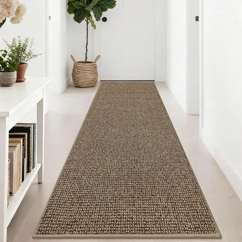 Miniatura 23 de BEQHAUSE Alfombra de Entrada de 20"x32" Tapete Interior para Puerta Antideslizante Lavable, Alfombras de Pasillo Absorbentes y Resistentes a Manchas