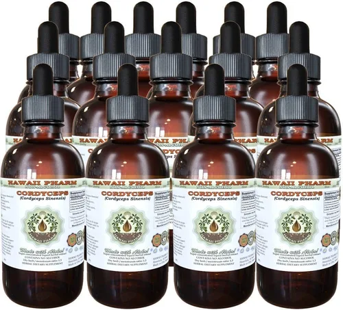 Miniatura 6 de Hawaii Pharm Cordyceps - Extracto líquido sin alcohol, Cordyceps (Cordyceps Sinensis), suplemento herbario natural de glicerita de hongos, 4 onzas