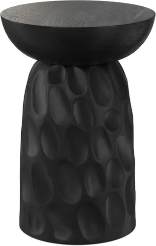 Miniatura 18 de SIMPLIHOME Boyd - Mesa auxiliar redonda de madera de mango maciza de 13 pulgadas de ancho x 18 pulgadas de alto, mesa de noche contemporánea hecha a