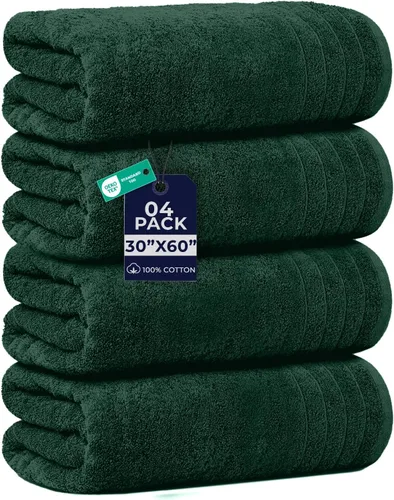 Miniatura 19 de DAN RIVER Paquete de 2 sábanas de baño de 35x70 pulgadas, sábanas de baño jumbo acanaladas para adultos, toallas grandes gruesas y absorbentes