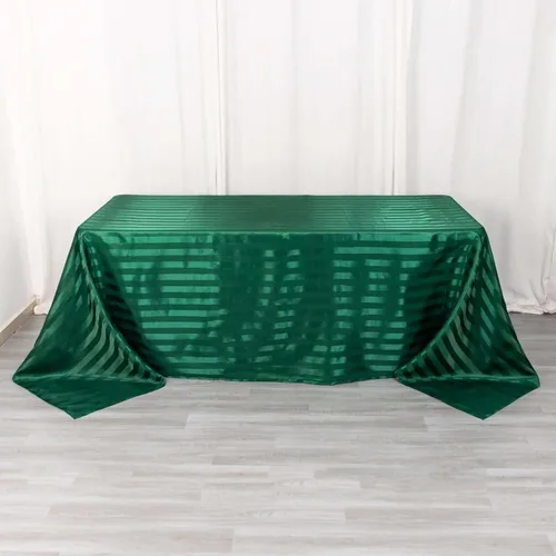 Miniatura 18 de Efavormart - Mantel redondo de satén a rayas blancas y negras de 120 pulgadas sin costuras para decoración de bodas, fiestas, eventos